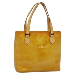 LOUIS VUITTON Monogram Vernis Houston Hand Bag Beige M91004